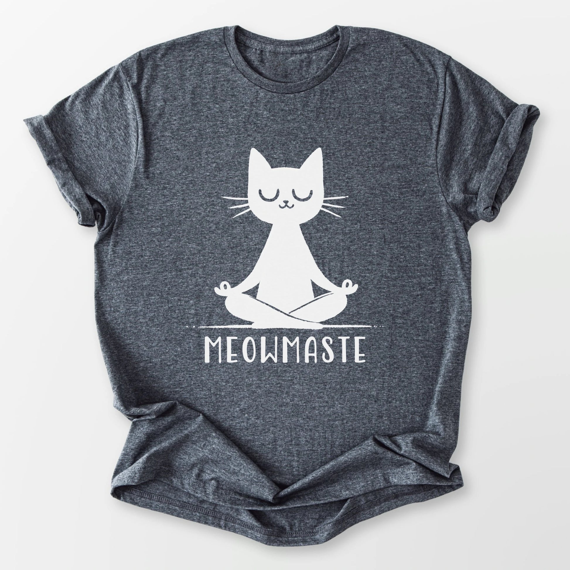 Meowmaste Tee Dark Heather Grey T-Shirt