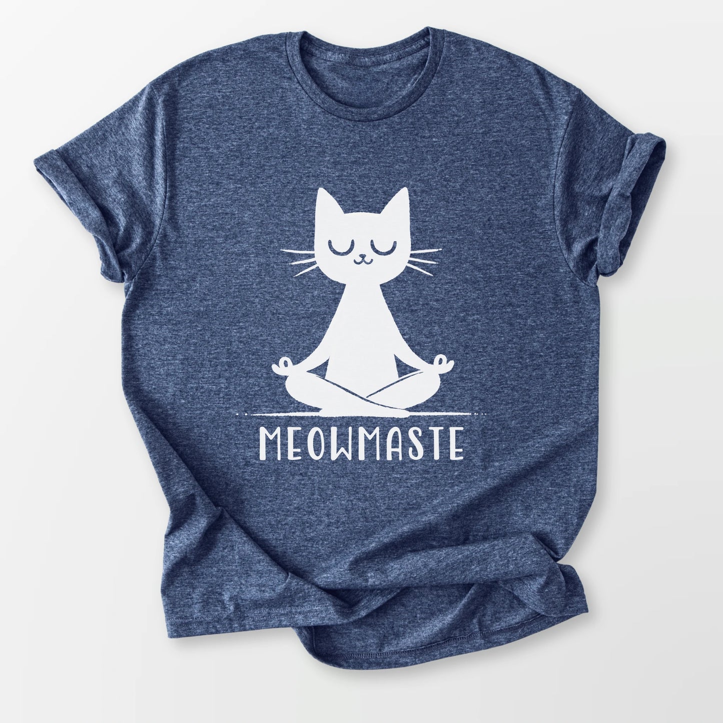 Meowmaste Tee Heather Navy T-Shirt