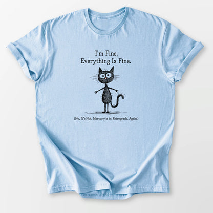 Mercury in Retrograde Tee Light Blue T-Shirt