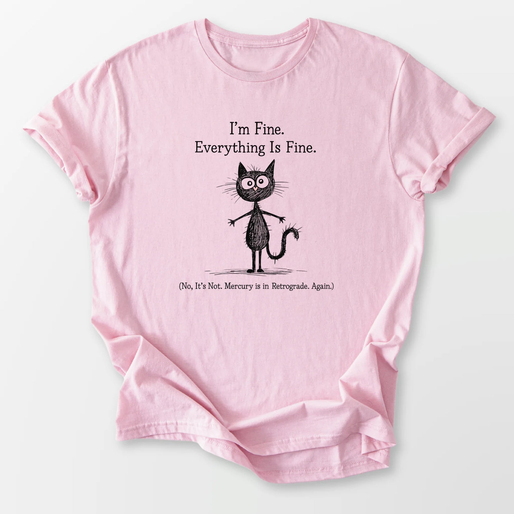 Mercury in Retrograde Tee Light Pink T-Shirt