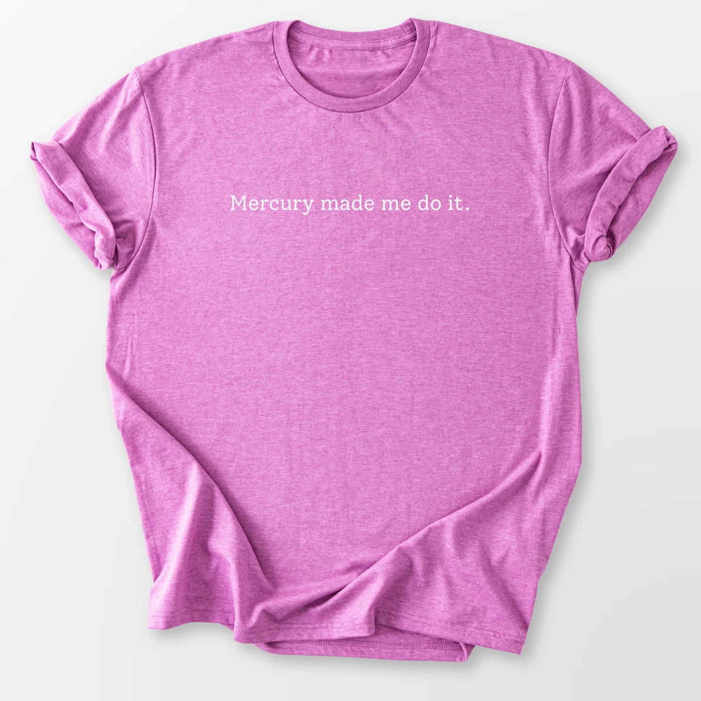 Mercury Made Me Do It Tee Heather Radiant Orchid T-Shirt