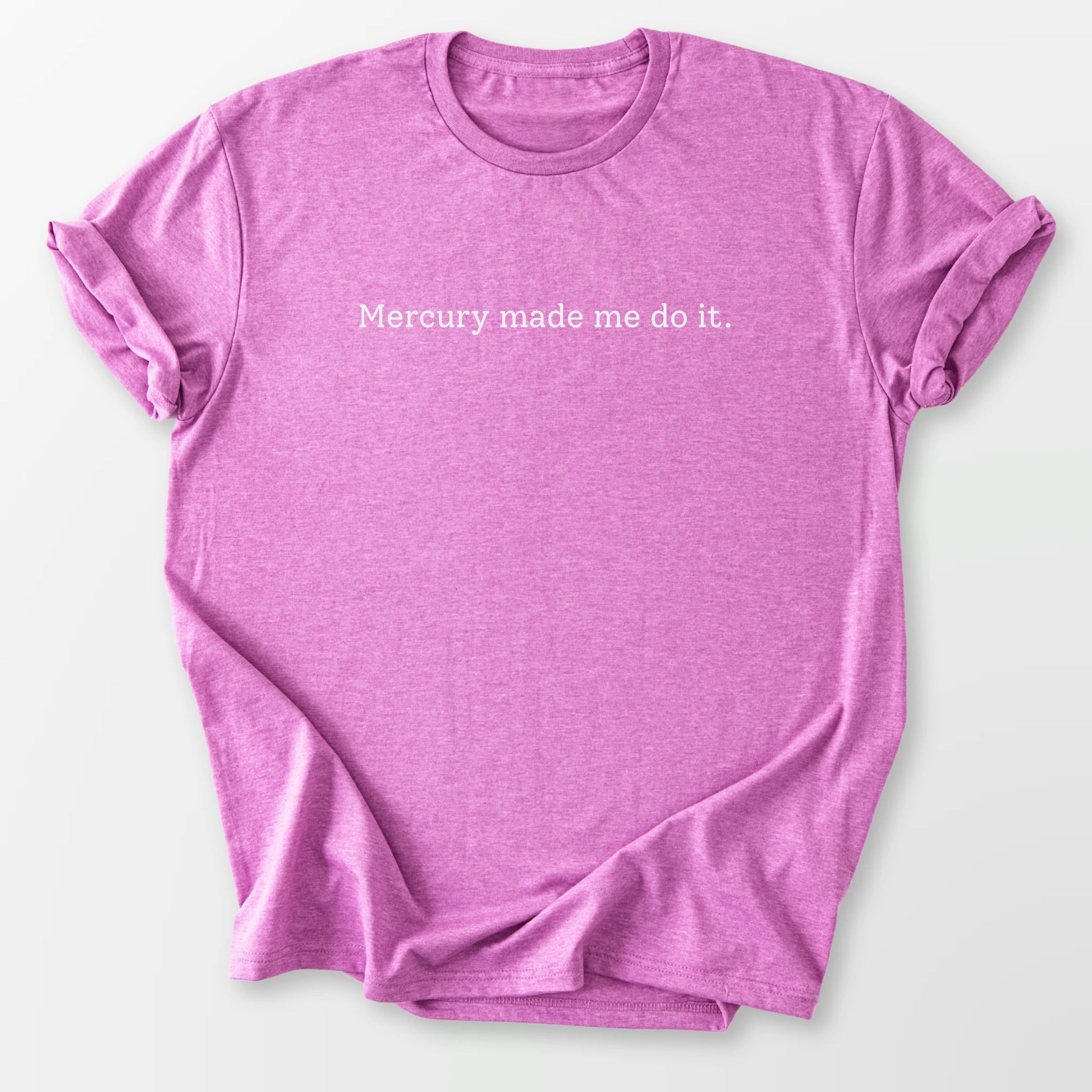 Mercury Made Me Do It Tee Heather Radiant Orchid T-Shirt