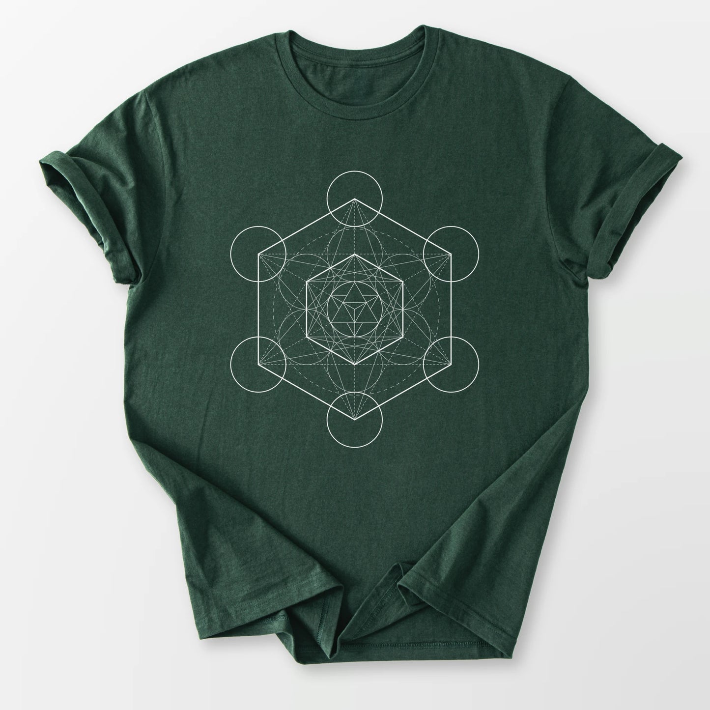 Metatron's Cube Tee Forest Green T-Shirt