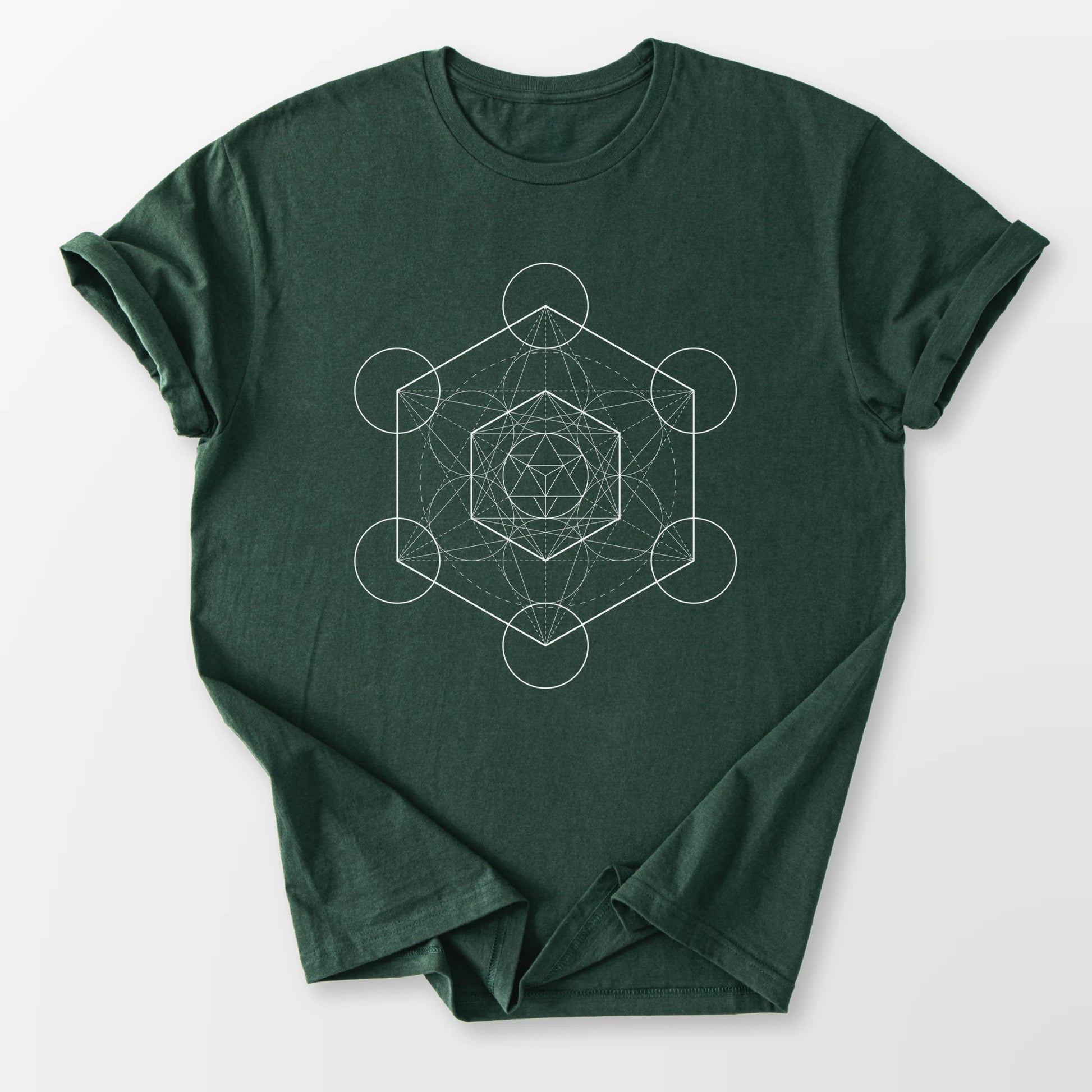 Metatron's Cube Tee Forest Green T-Shirt