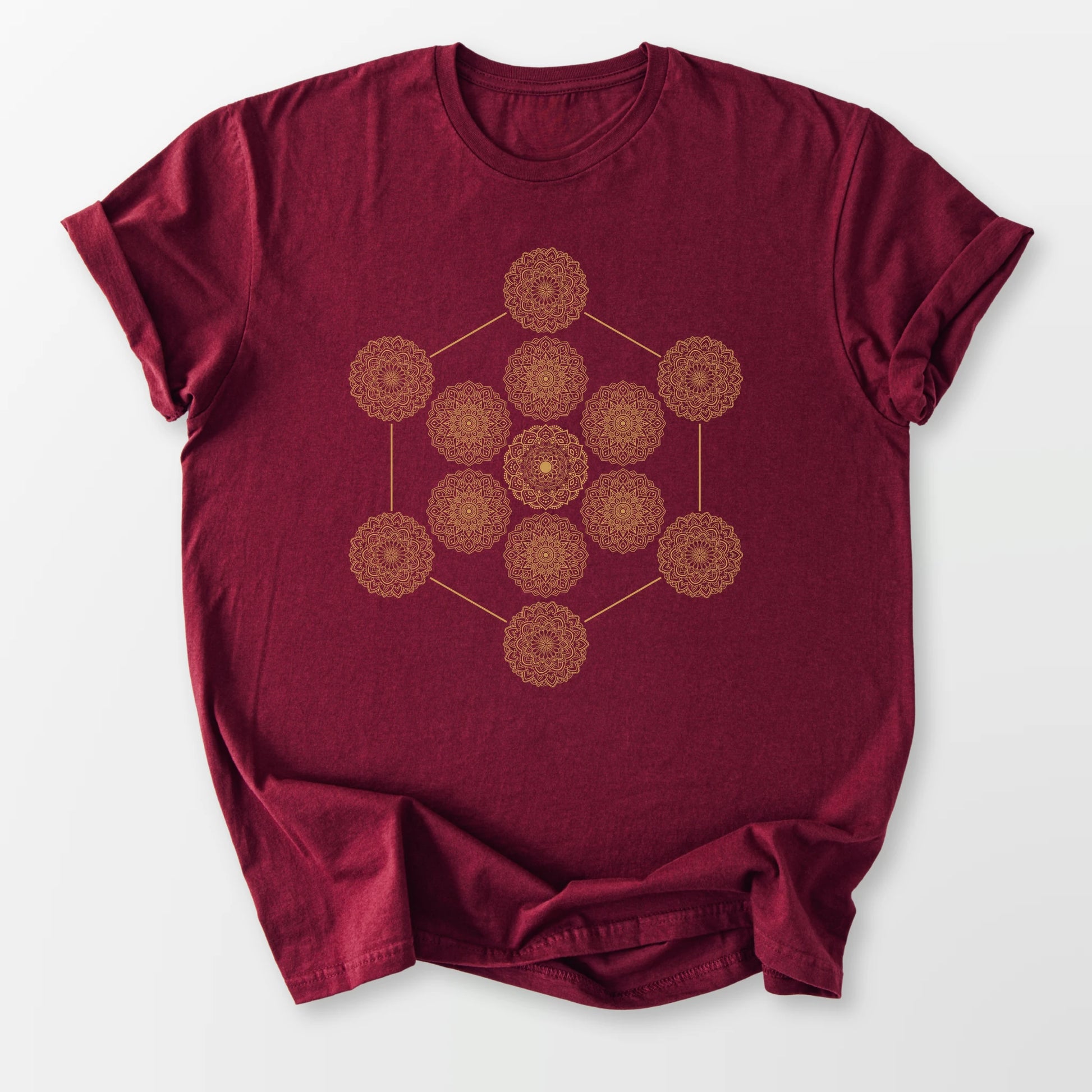 Metatron's Mandala Tee Maroon T-Shirt
