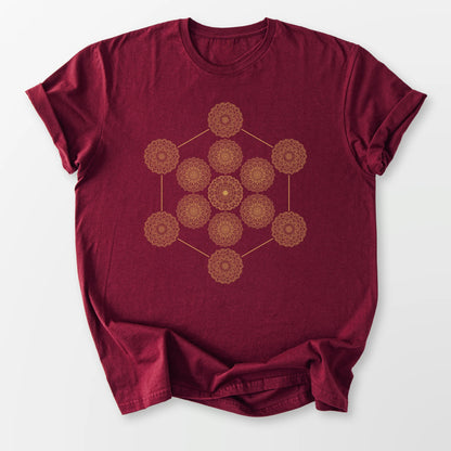 Metatron's Mandala Tee Maroon T-Shirt