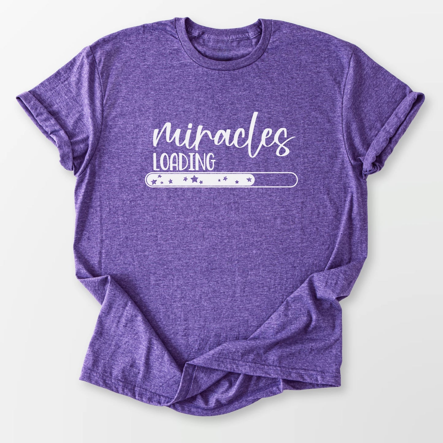 Miracles Loading Tee Heather Purple T-Shirt