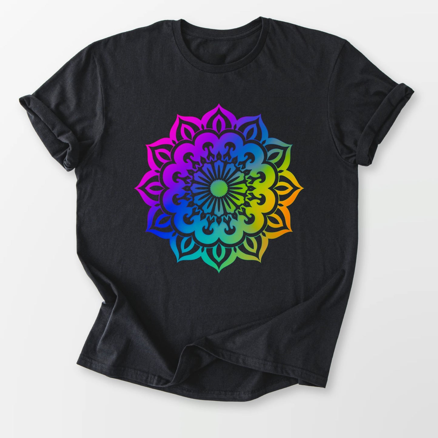 Modern Mandala Tee Black T-Shirt