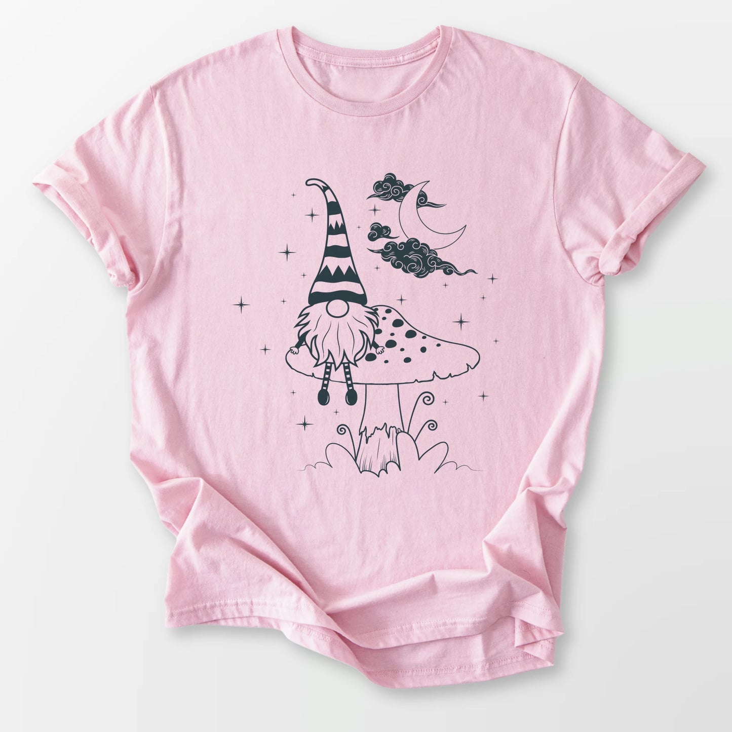 Moon Over My Gnome Tee Light Pink T-Shirt