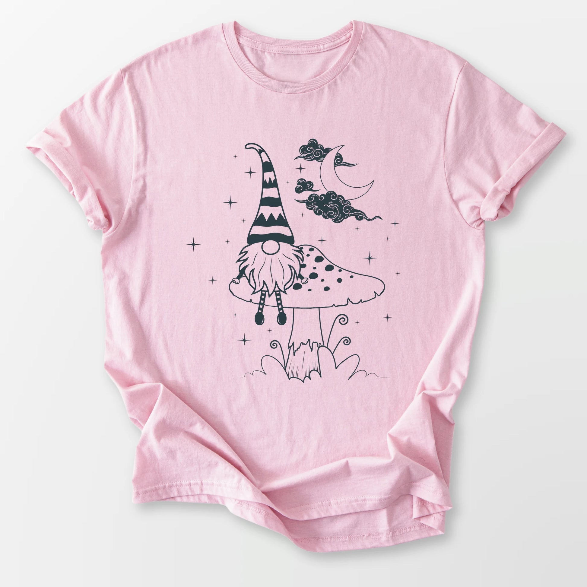 Moon Over My Gnome Tee Light Pink T-Shirt