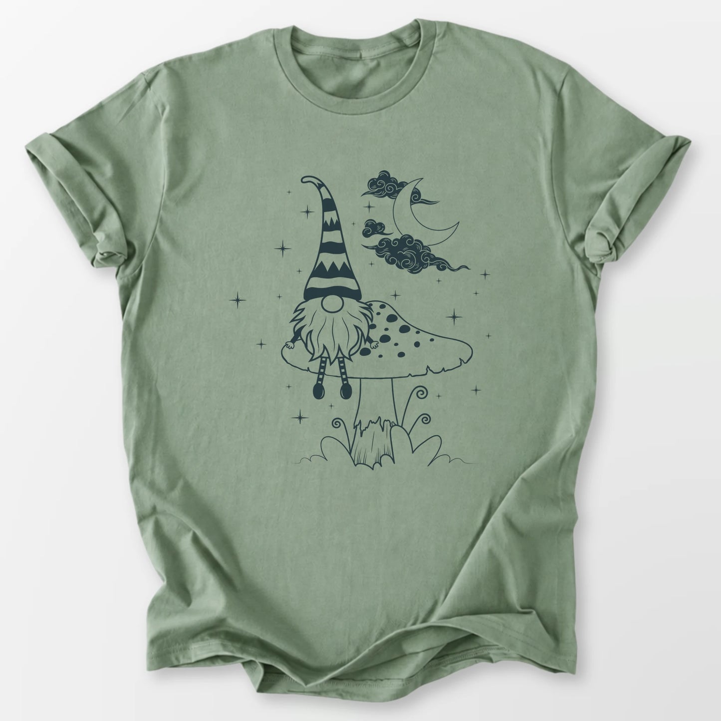 Moon Over My Gnome Tee Sage T-Shirt