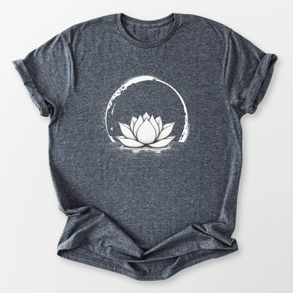 Moonlit Lotus Bloom Tee Dark Heather Grey T-Shirt