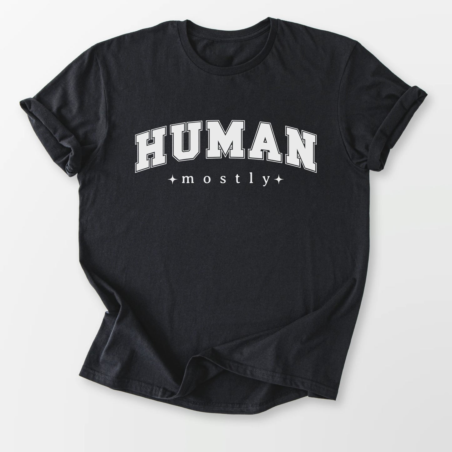 Mostly Human Tee Black T-Shirt