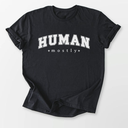 Mostly Human Tee Black T-Shirt