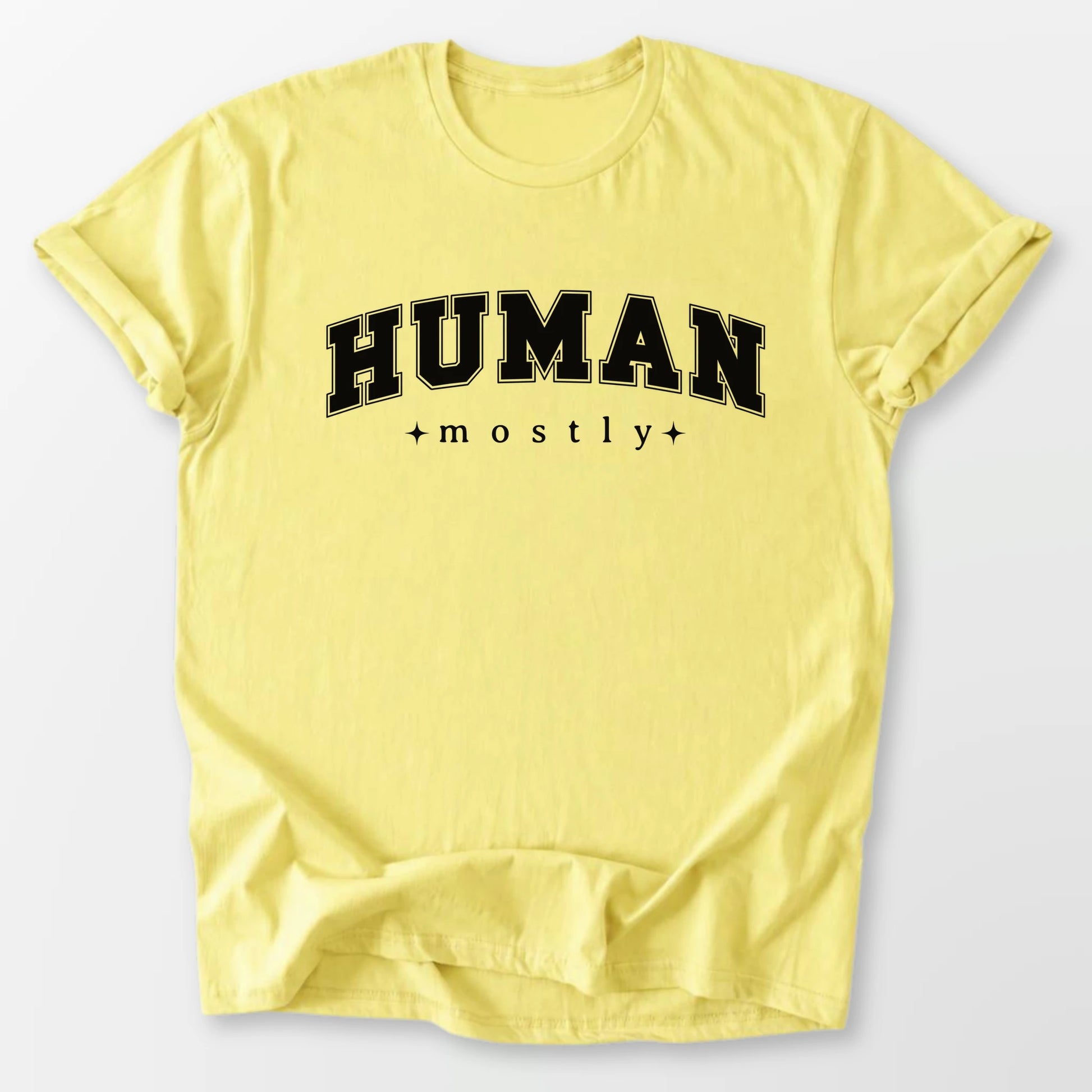 Mostly Human Tee Cornsilk T-Shirt