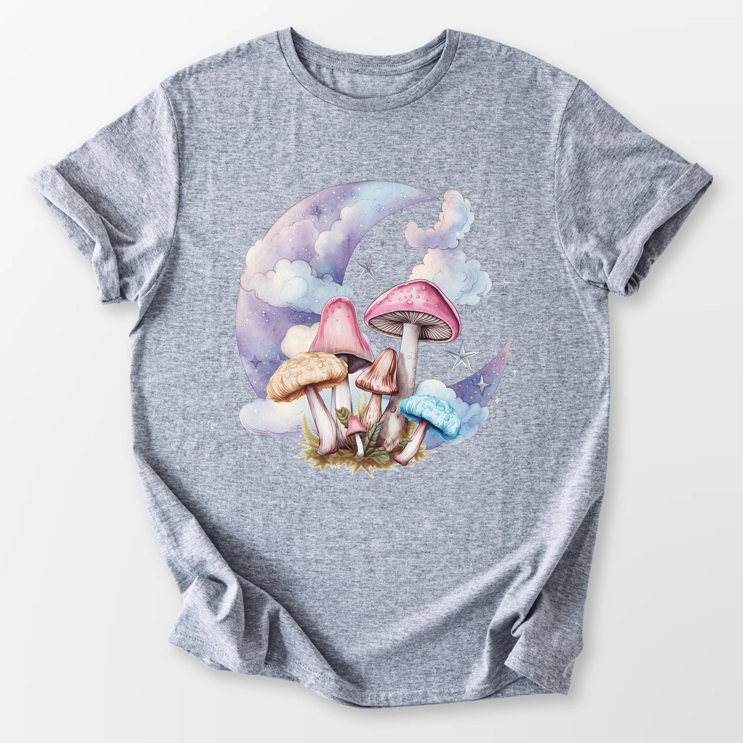 Mushrooms Moon Tee Sport Grey T-Shirt