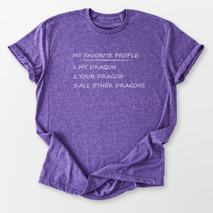 My Favorite People Tee Heather Purple T-Shirt