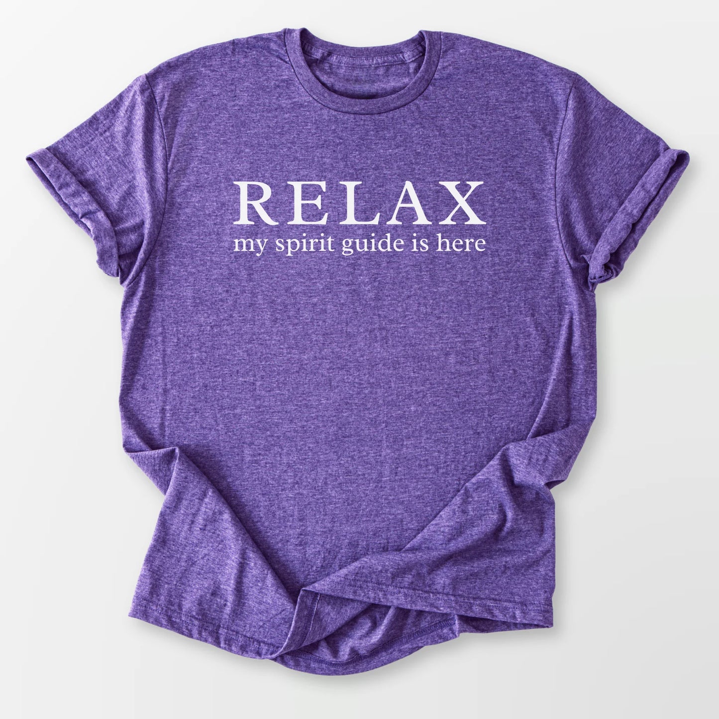 My Spirit Guide is Here Tee Heather Purple T-Shirt