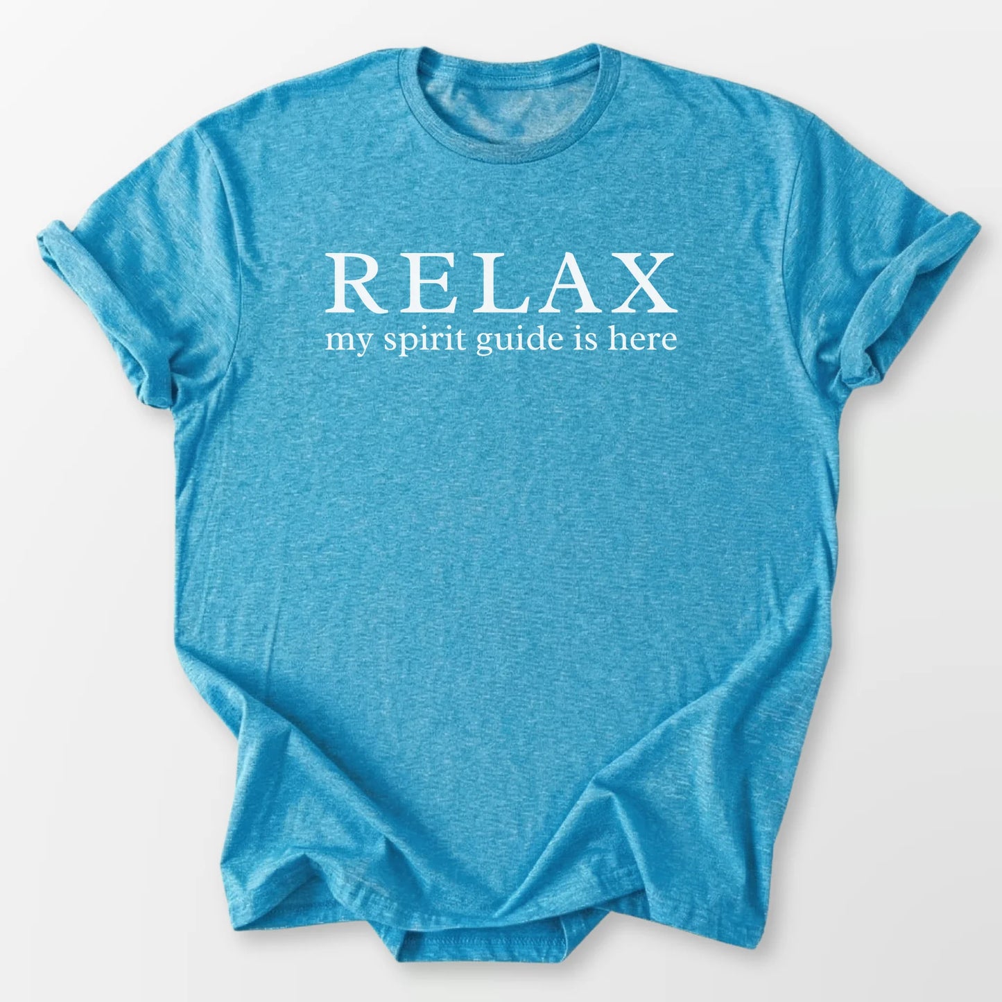My Spirit Guide is Here Tee Heather Sapphire T-Shirt