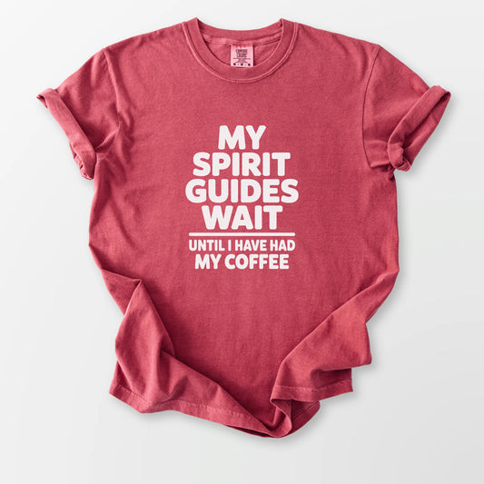My Spirit Guides Wait Comfort Tee Crimson T-Shirt