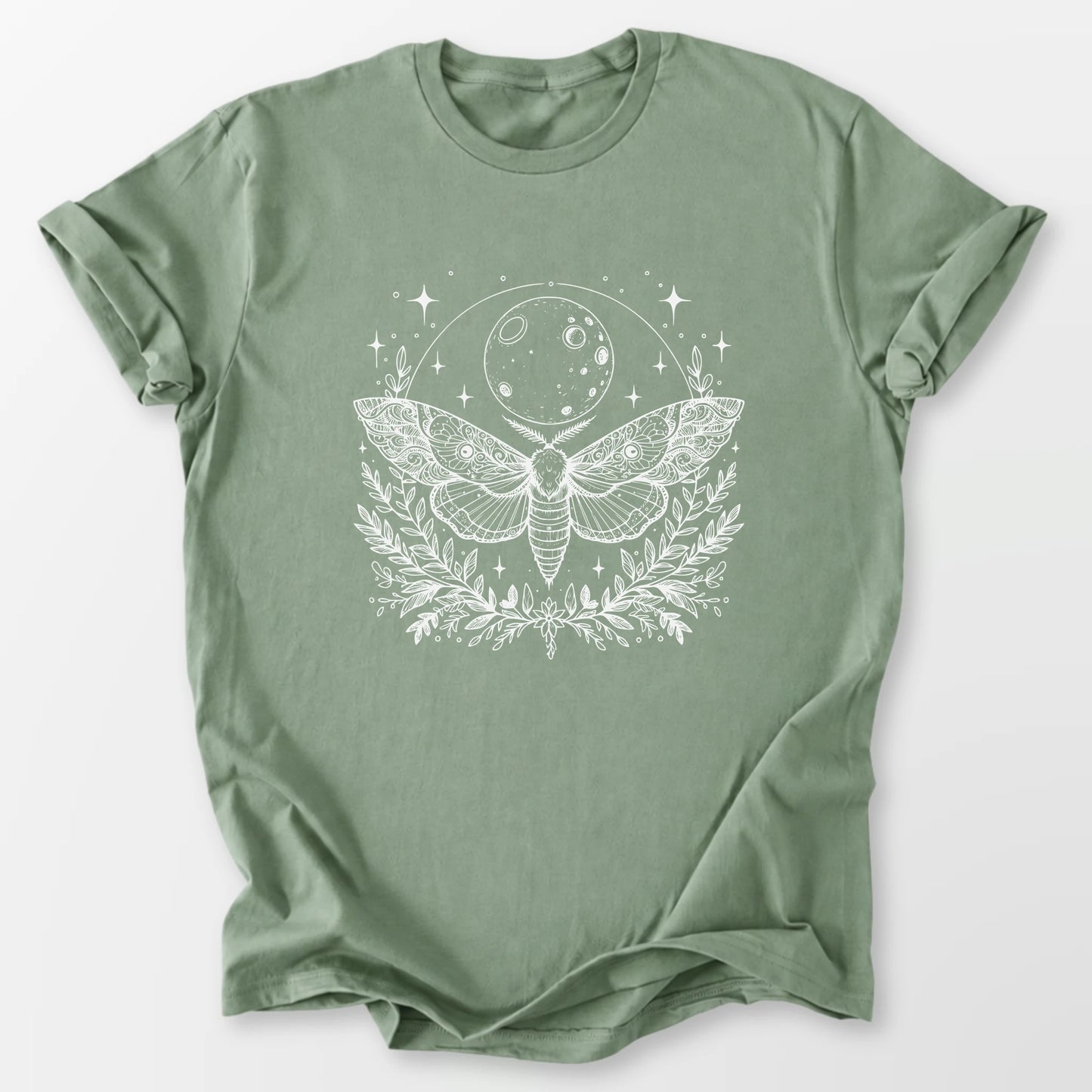 Mystic Moon Moth Tee Sage T-Shirt
