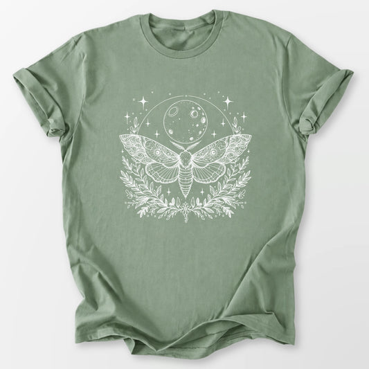 Mystic Moon Moth Tee Sage T-Shirt