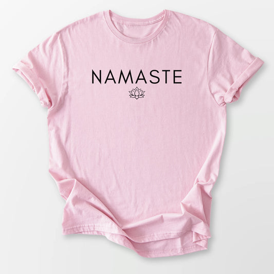 Namaste Lotus Tee Light Pink T-Shirt