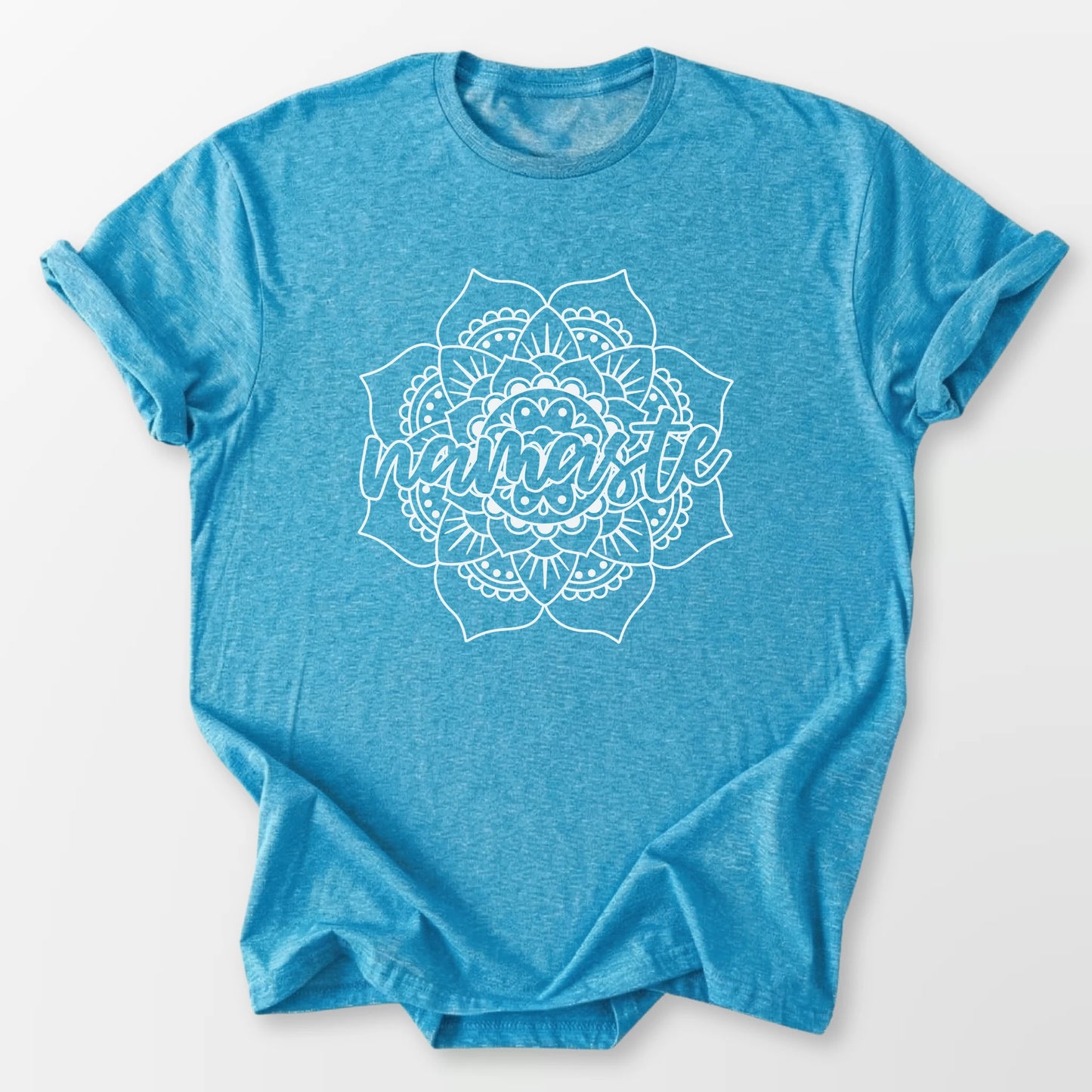 Namaste Mandala Tee Heather Sapphire T-Shirt