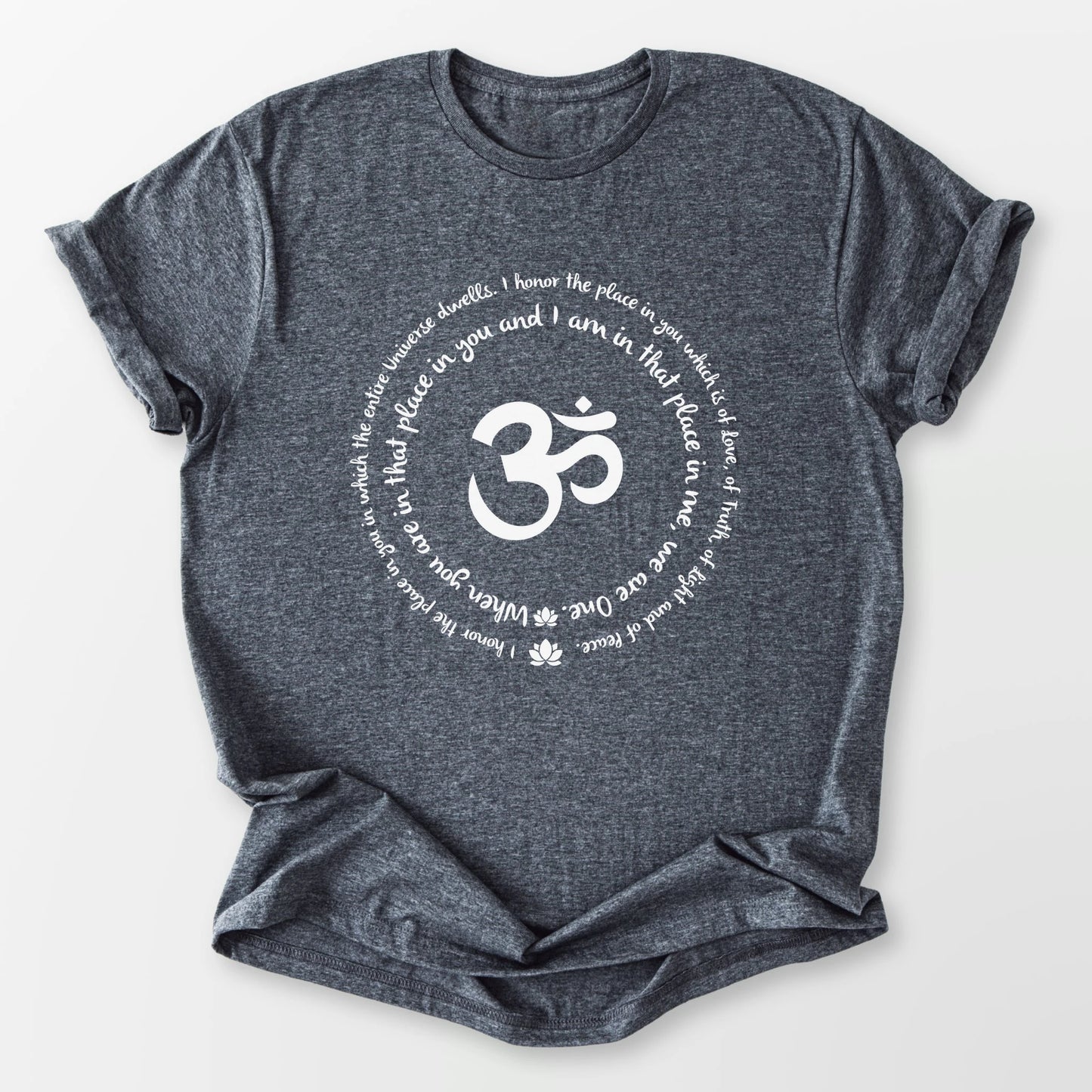 Namaste Om Mandala Tee Dark Heather Grey T-Shirt