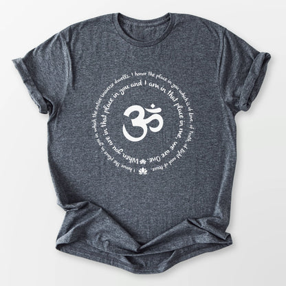Namaste Om Mandala Tee Dark Heather Grey T-Shirt