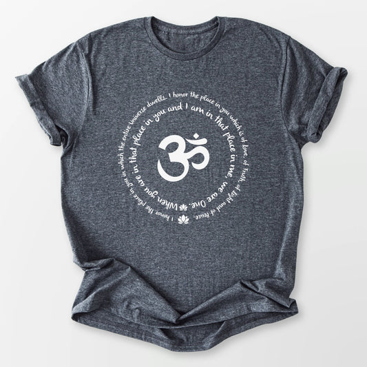 Namaste Om Mandala Tee Dark Heather Grey T-Shirt