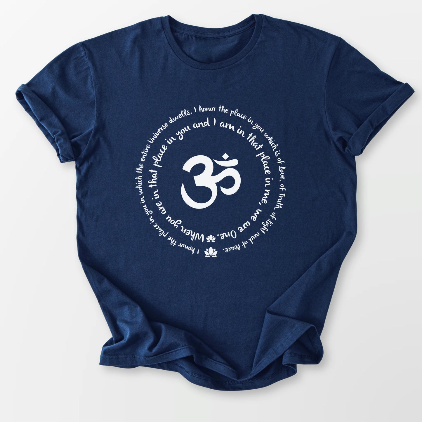 Namaste Om Mandala Tee Navy T-Shirt