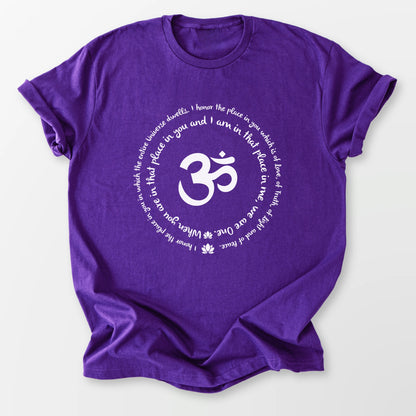 Namaste Om Mandala Tee Purple T-Shirt