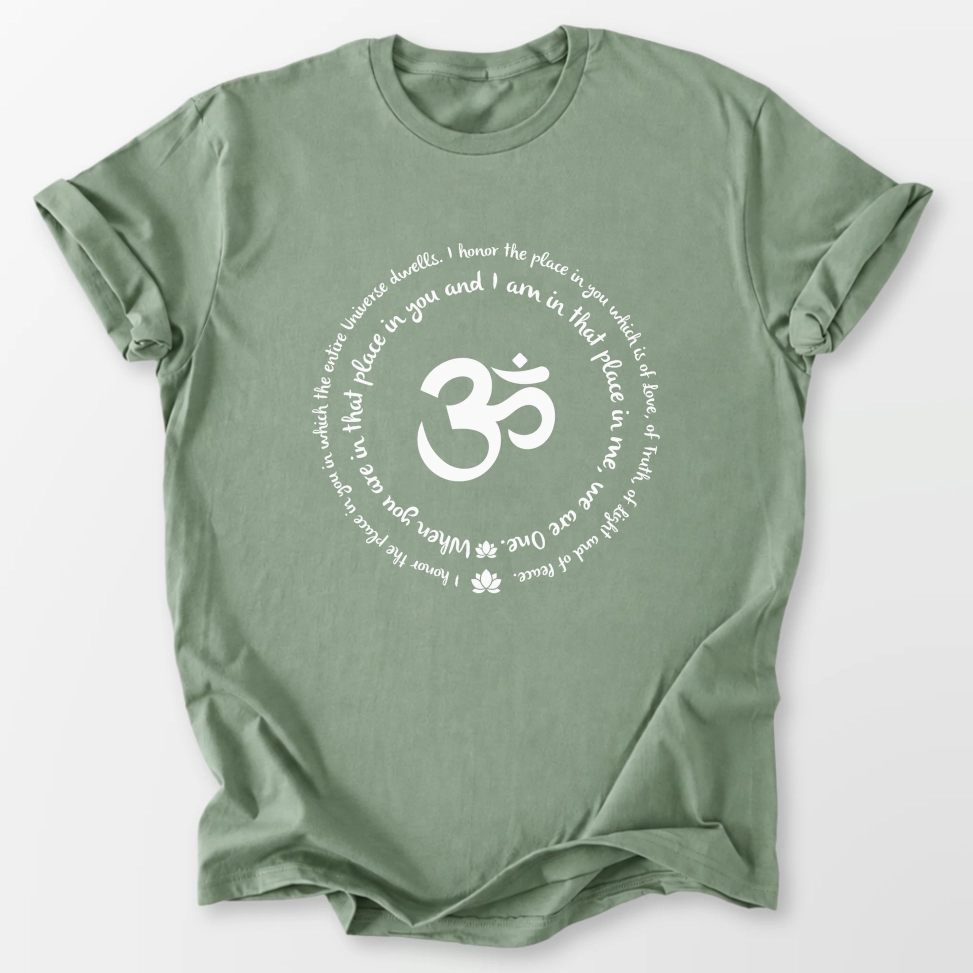 Namaste Om Mandala Tee Sage T-Shirt
