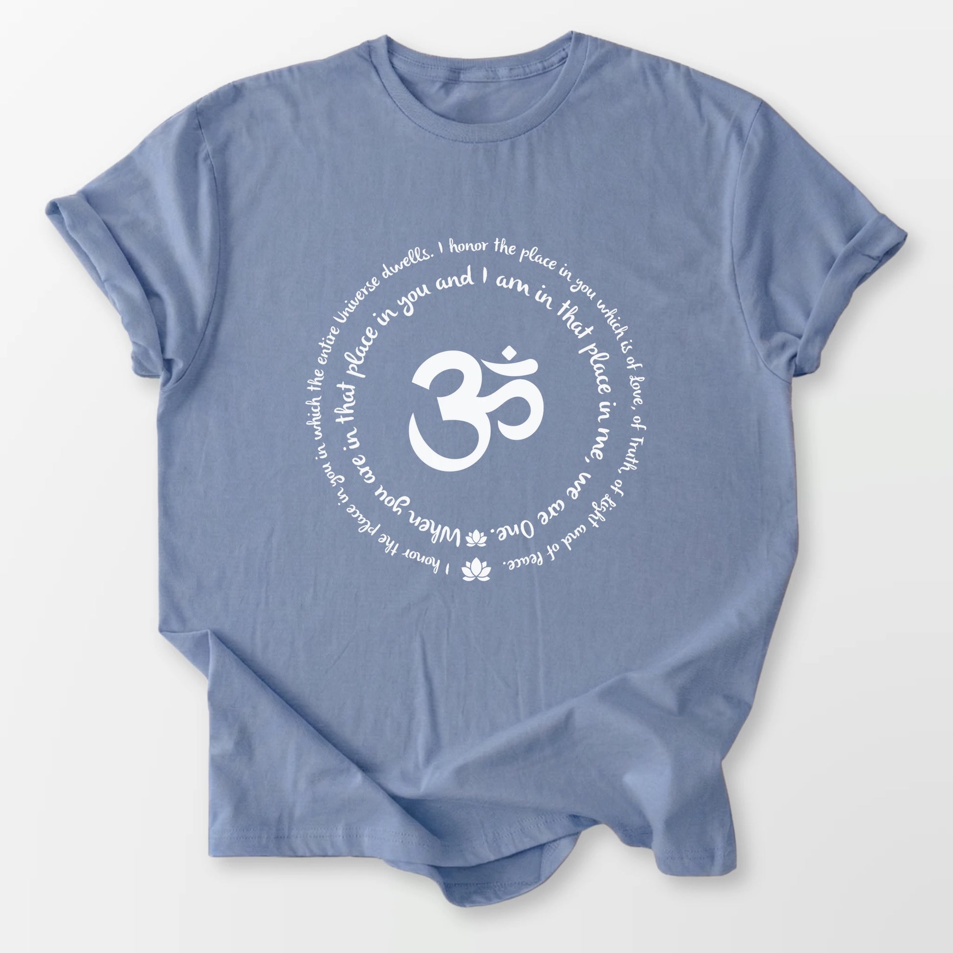 Namaste Om Mandala Tee Stone Blue T-Shirt