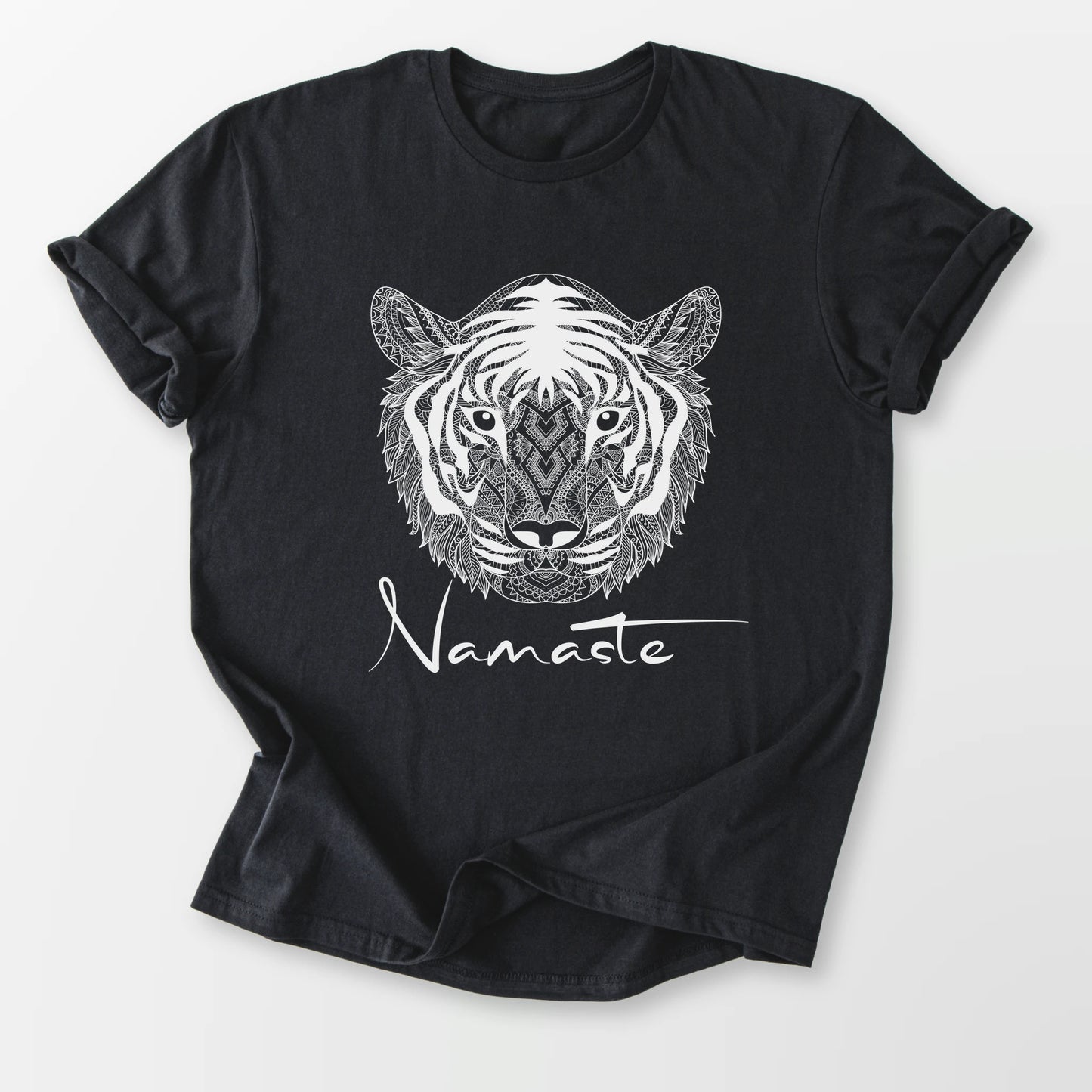 Namaste Tiger Tee Black T-Shirt