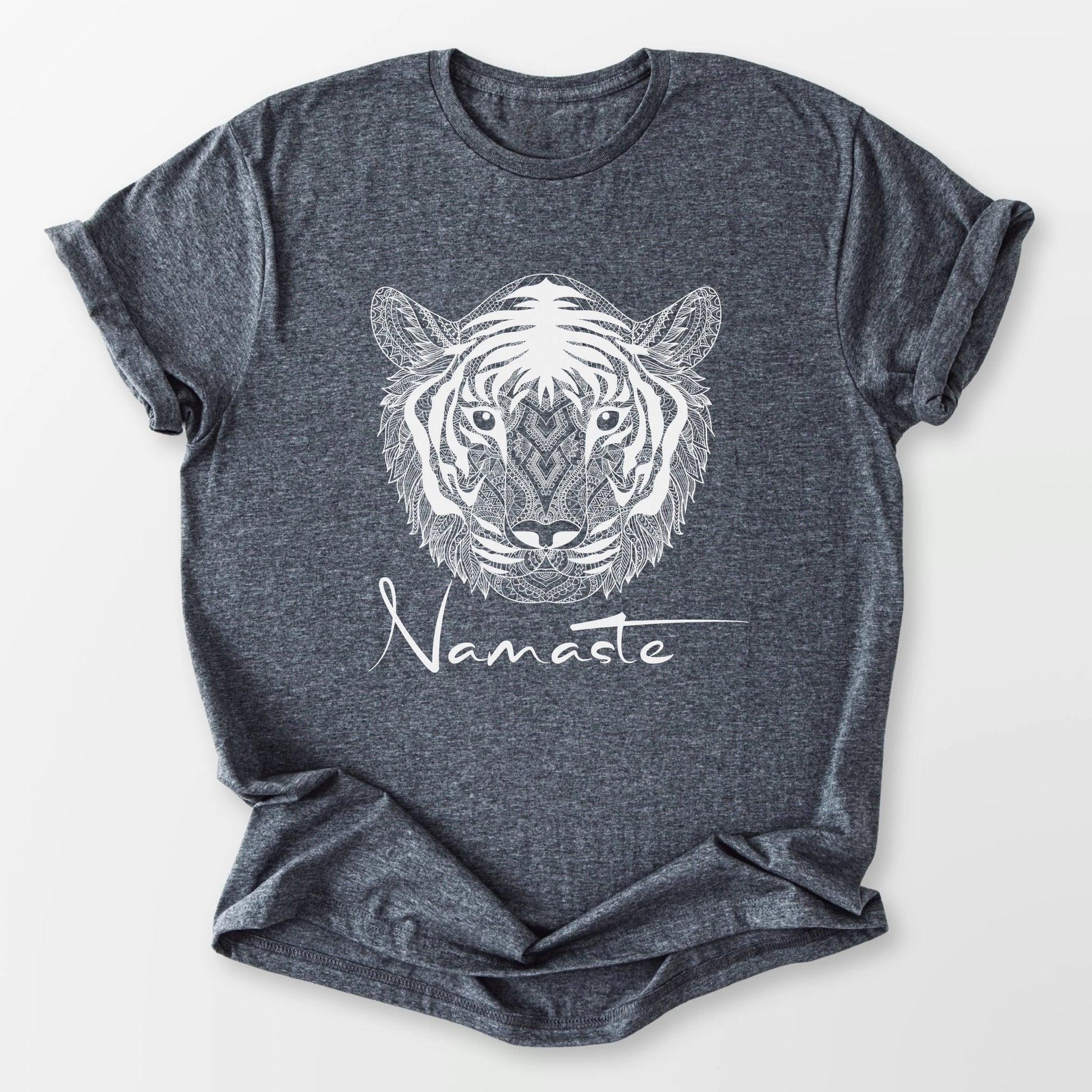 Namaste Tiger Tee Dark Heather Grey T-Shirt