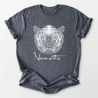 Namaste Tiger Tee Dark Heather Grey T-Shirt