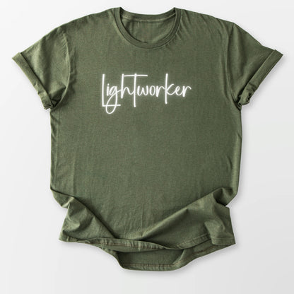 Neon Lightworker Tee Military Green T-Shirt