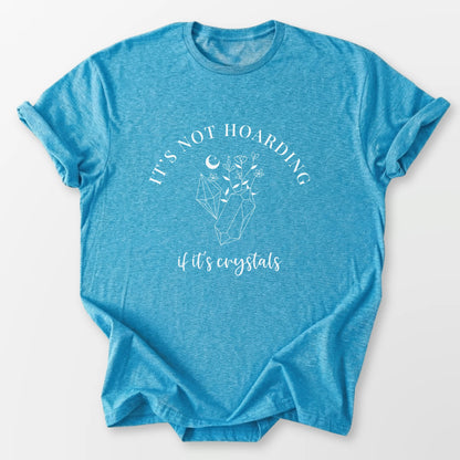 Not Hoarding Crystals Tee Heather Sapphire T-Shirt