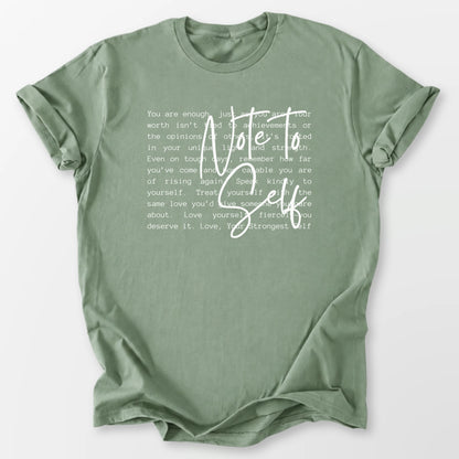 Note to Self Tee Sage T-Shirt