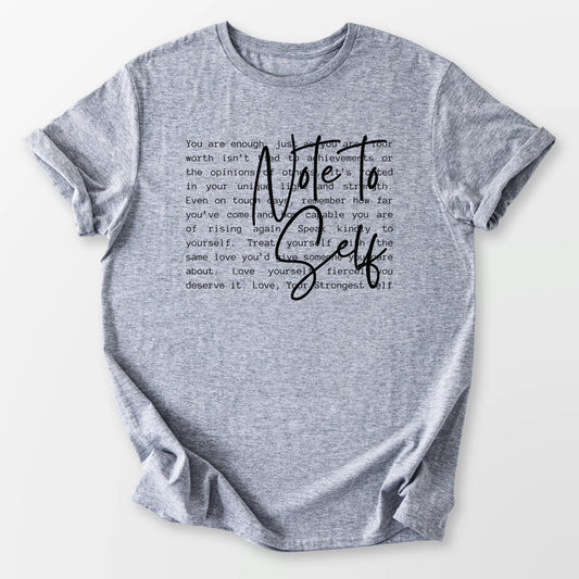Note to Self Tee Sport Grey T-Shirt
