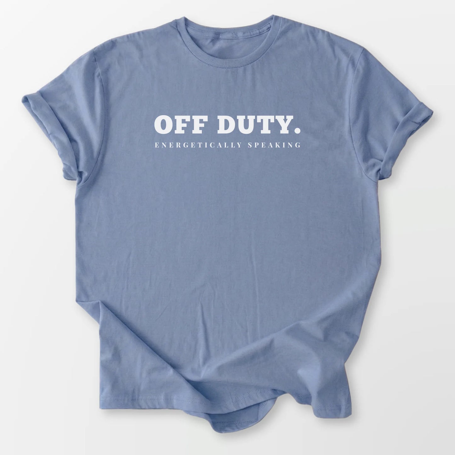Off Duty Energetically Tee Stone Blue T-Shirt