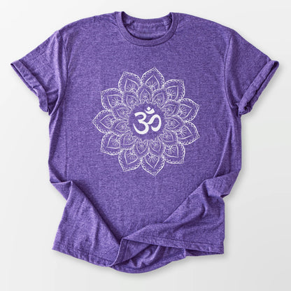 Om Mandala Tee Heather Purple T-Shirt
