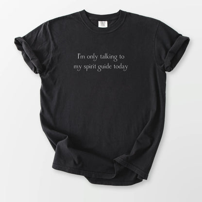 Only Talking To My Guide Comfort Tee Black T-Shirt