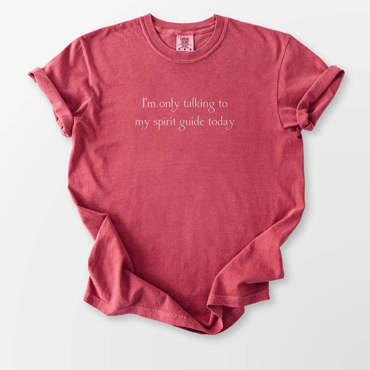 Only Talking To My Guide Comfort Tee Crimson T-Shirt