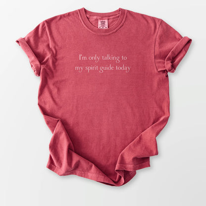Only Talking To My Guide Comfort Tee Crimson T-Shirt