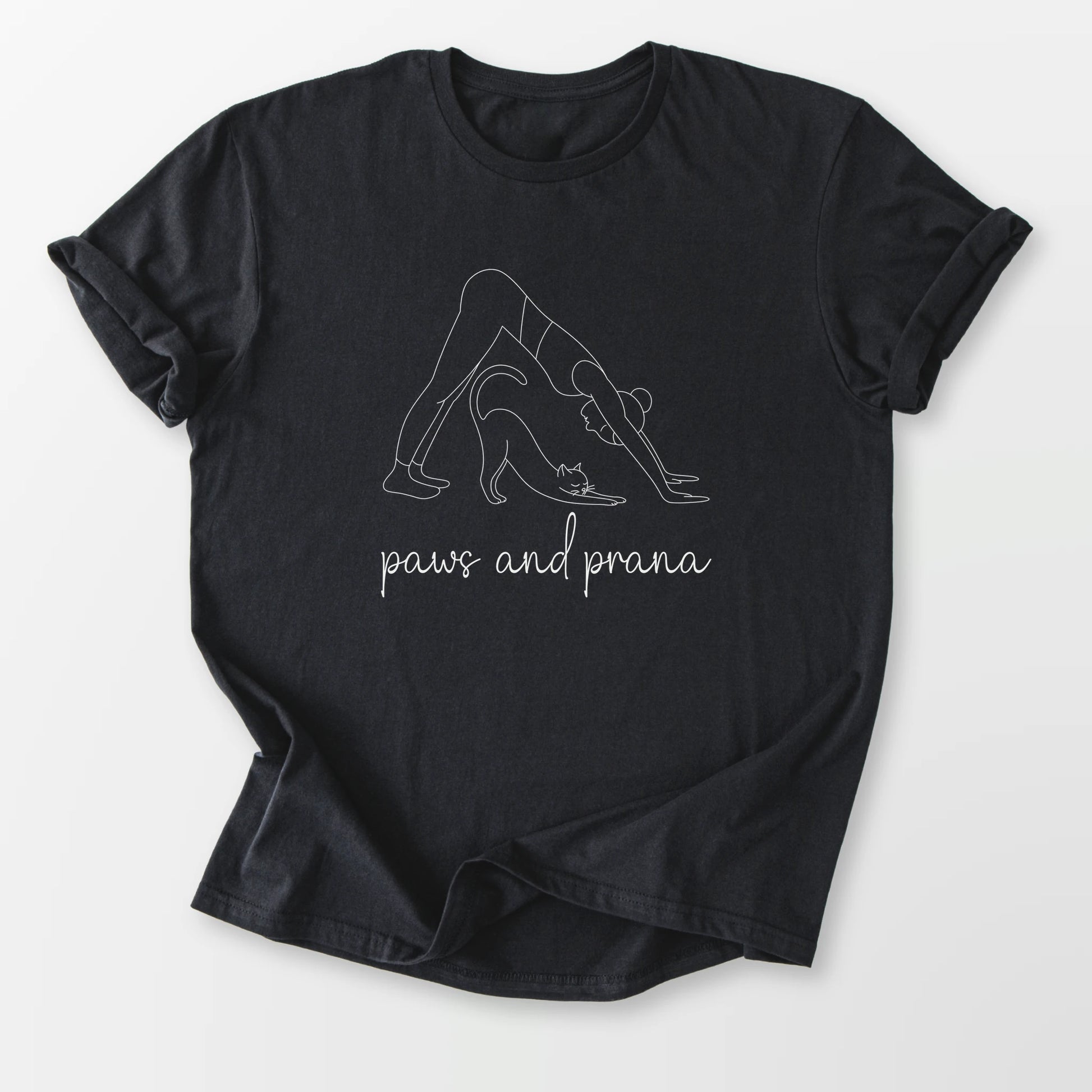 Paws and Prana Tee Black T-Shirt