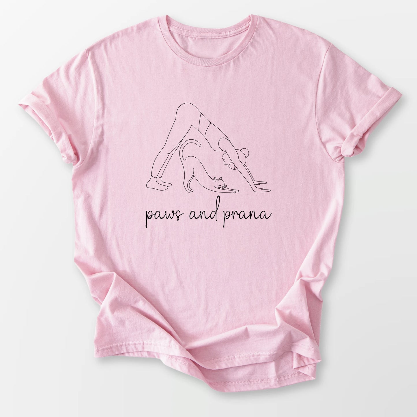 Paws and Prana Tee Light Pink T-Shirt