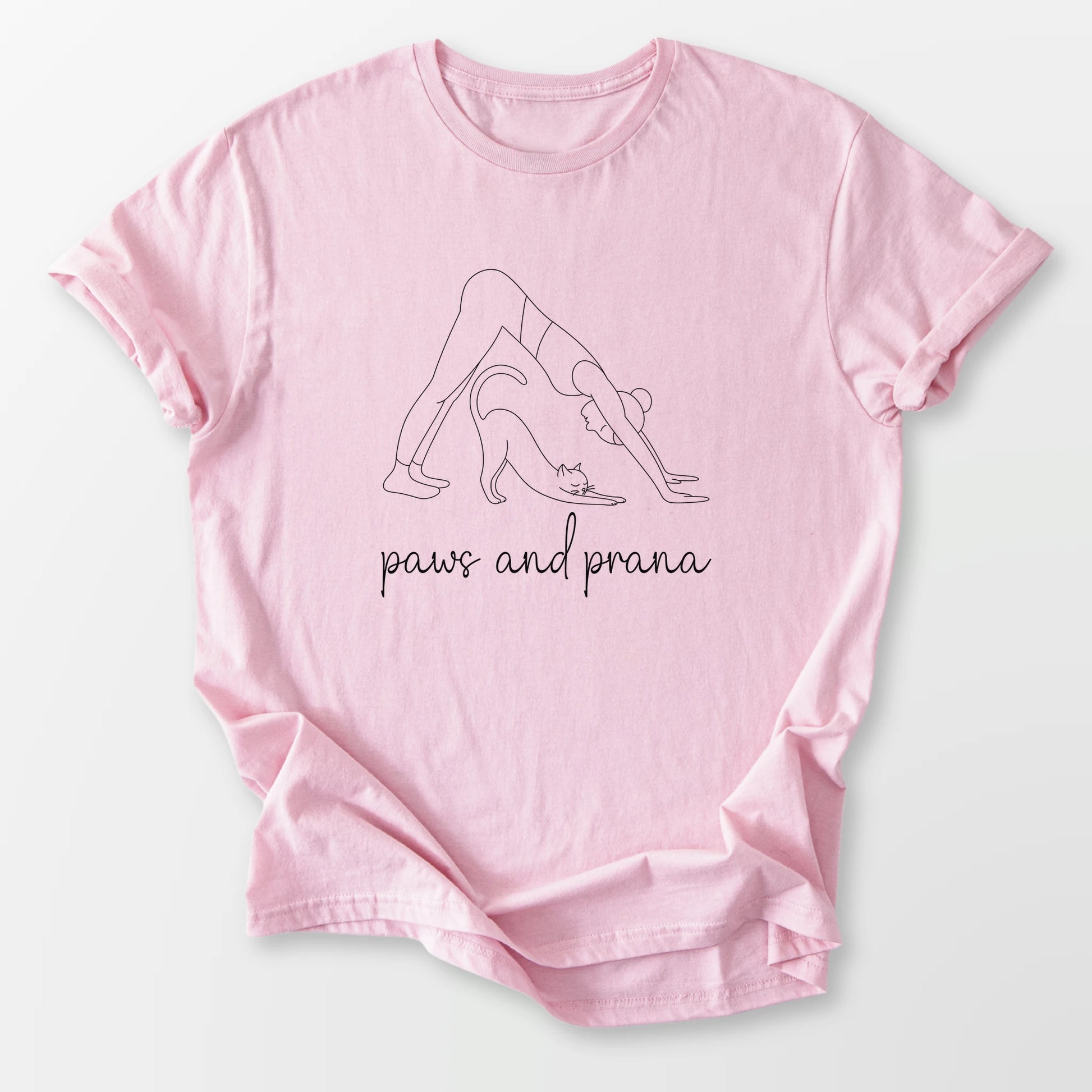 Paws and Prana Tee Light Pink T-Shirt